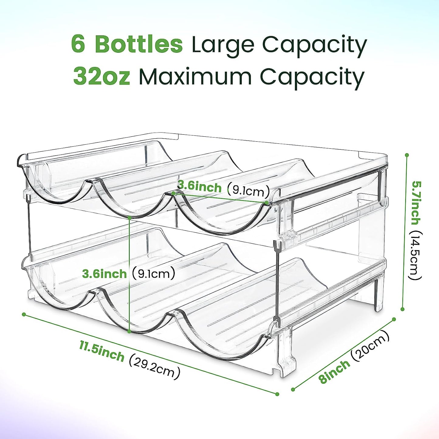Water Bottle Organizer for Cabinet, Water Bottle Storage Organizer,