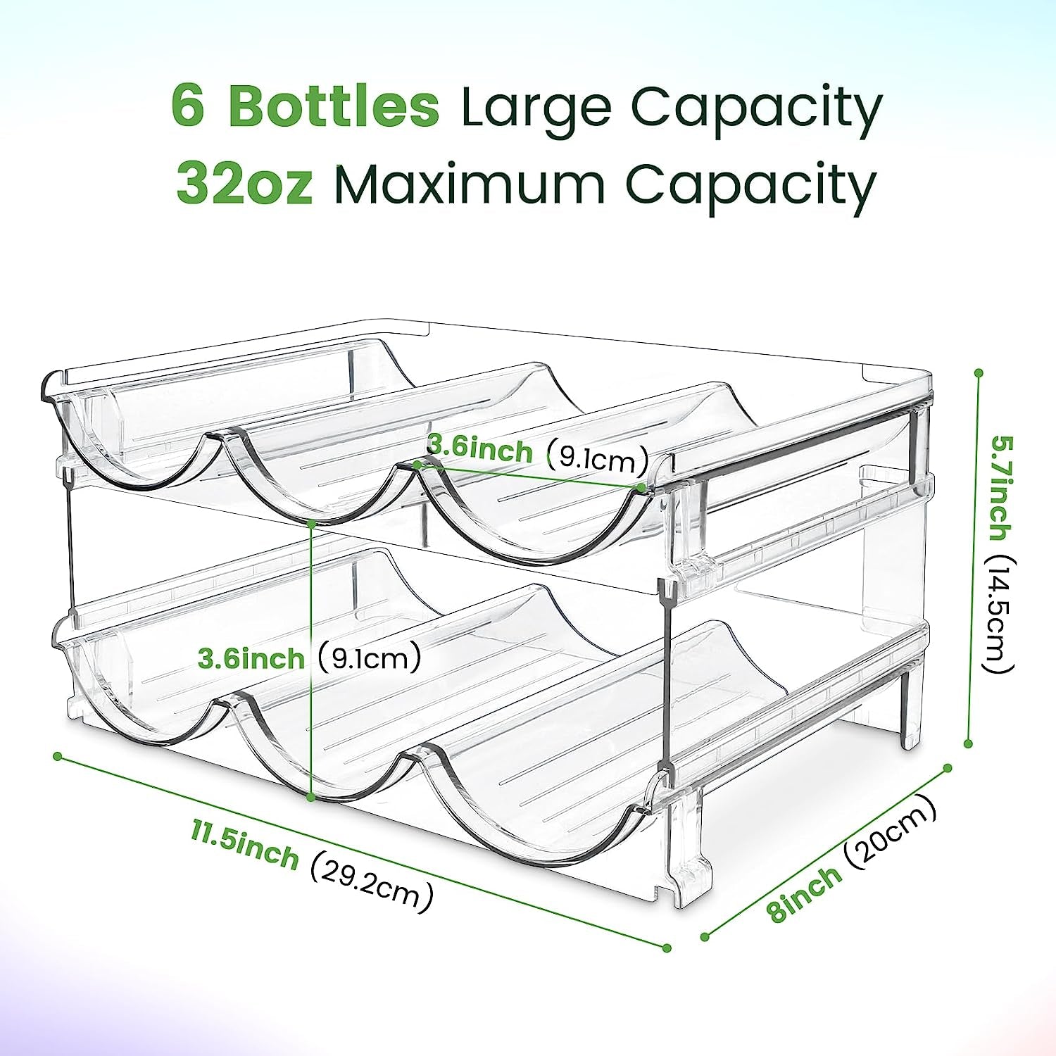 Water Bottle Organizer for Cabinet, Water Bottle Storage Organizer,