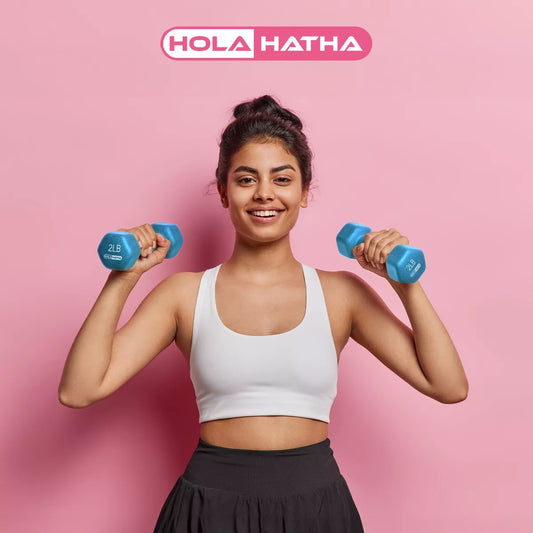 Holahatha 1, 2, and 3 Pound Neoprene Dumbbell Weight Set