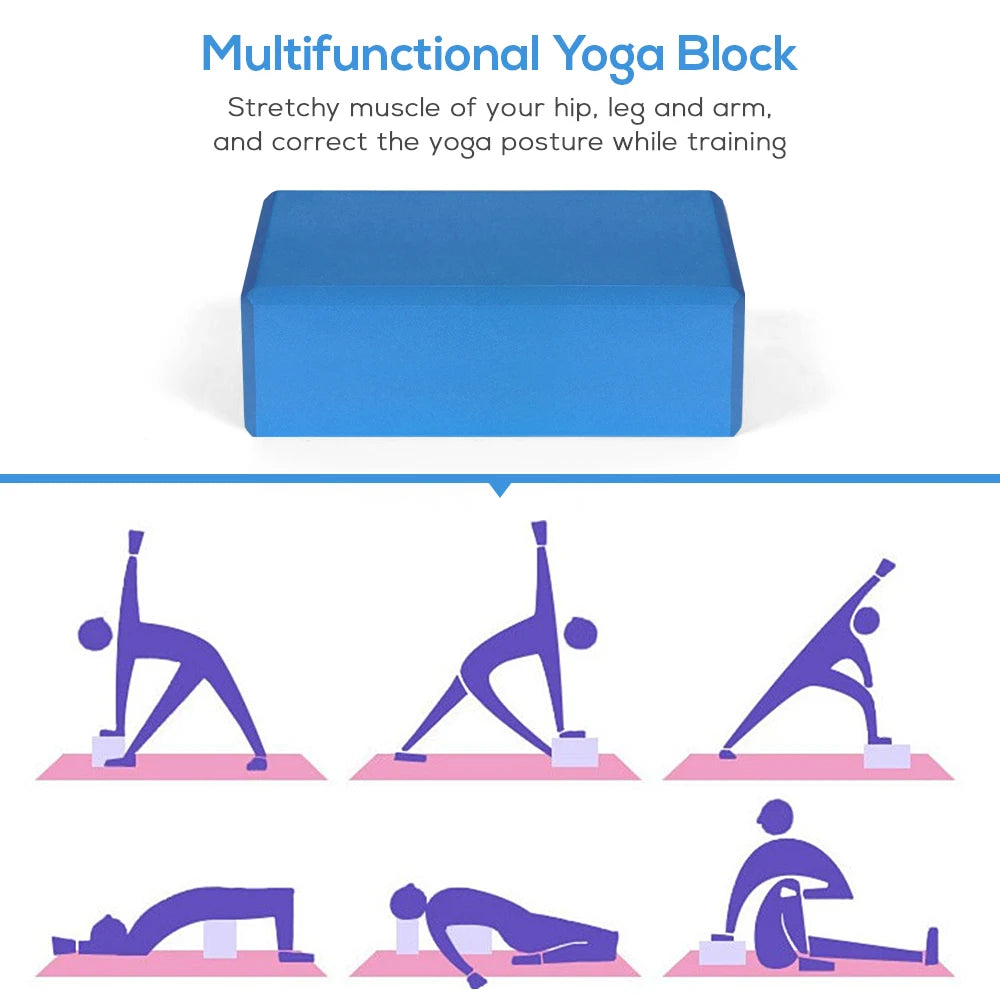 2 Pack Yoga Blocks with Yoga Strap EVA Foam