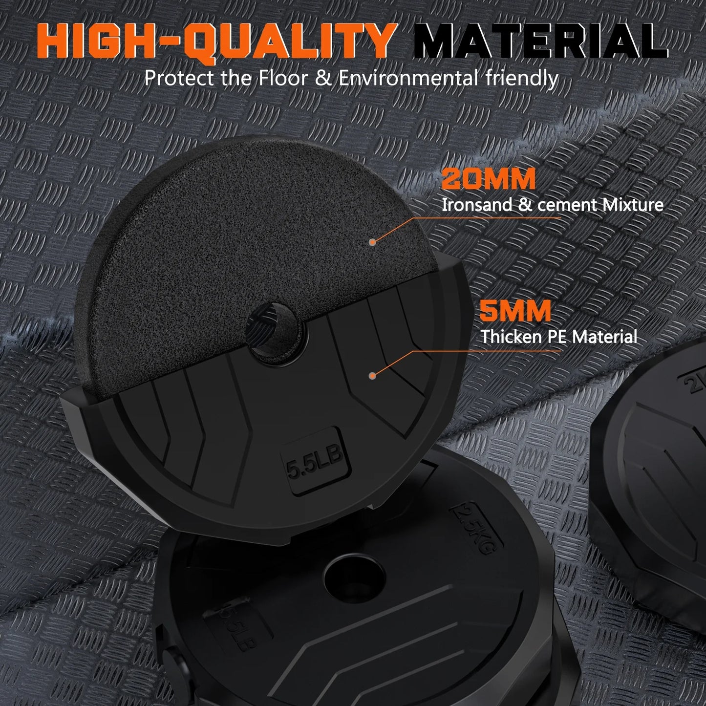 66Lb 4-In-1 Adjustable Dumbbells Set Free Weight Set, Fitness Exercises for Home Gym Suitable Men/Women