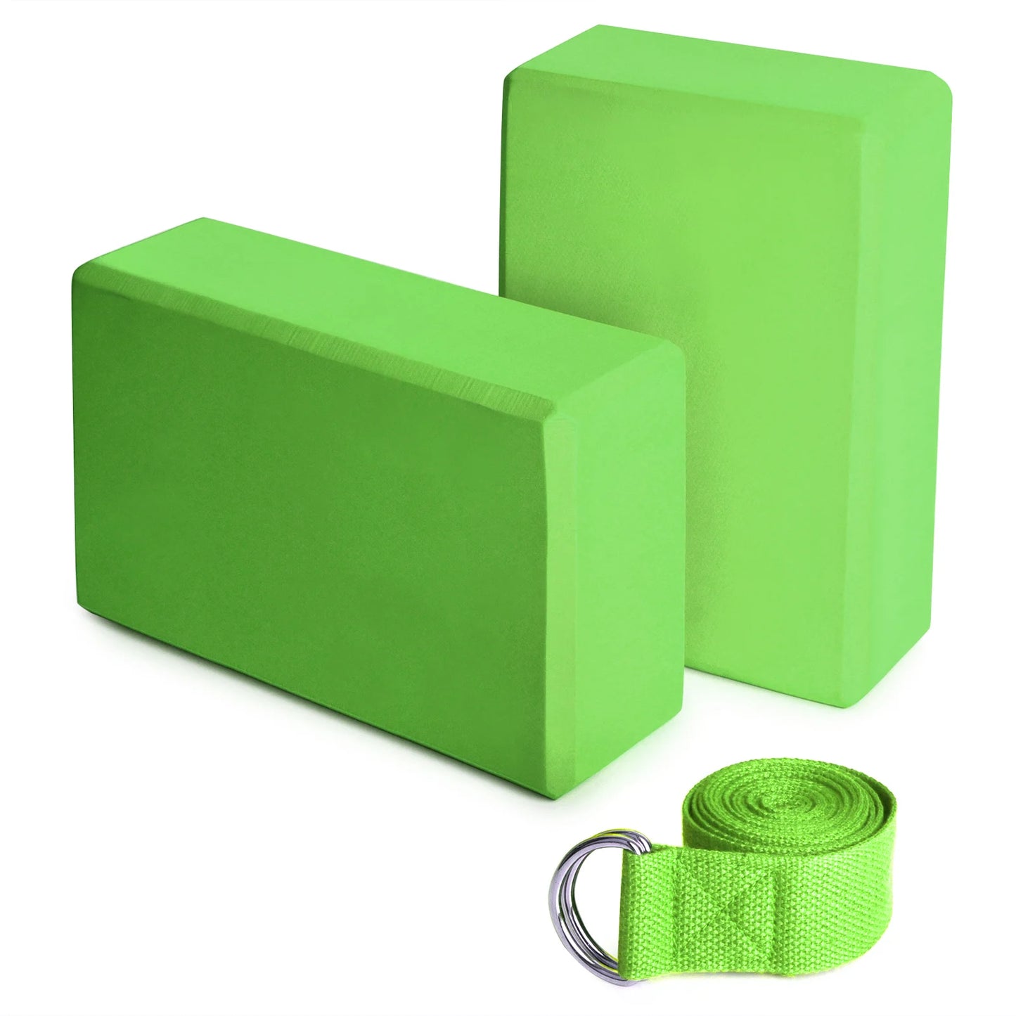 2 Pack Yoga Blocks with Yoga Strap EVA Foam