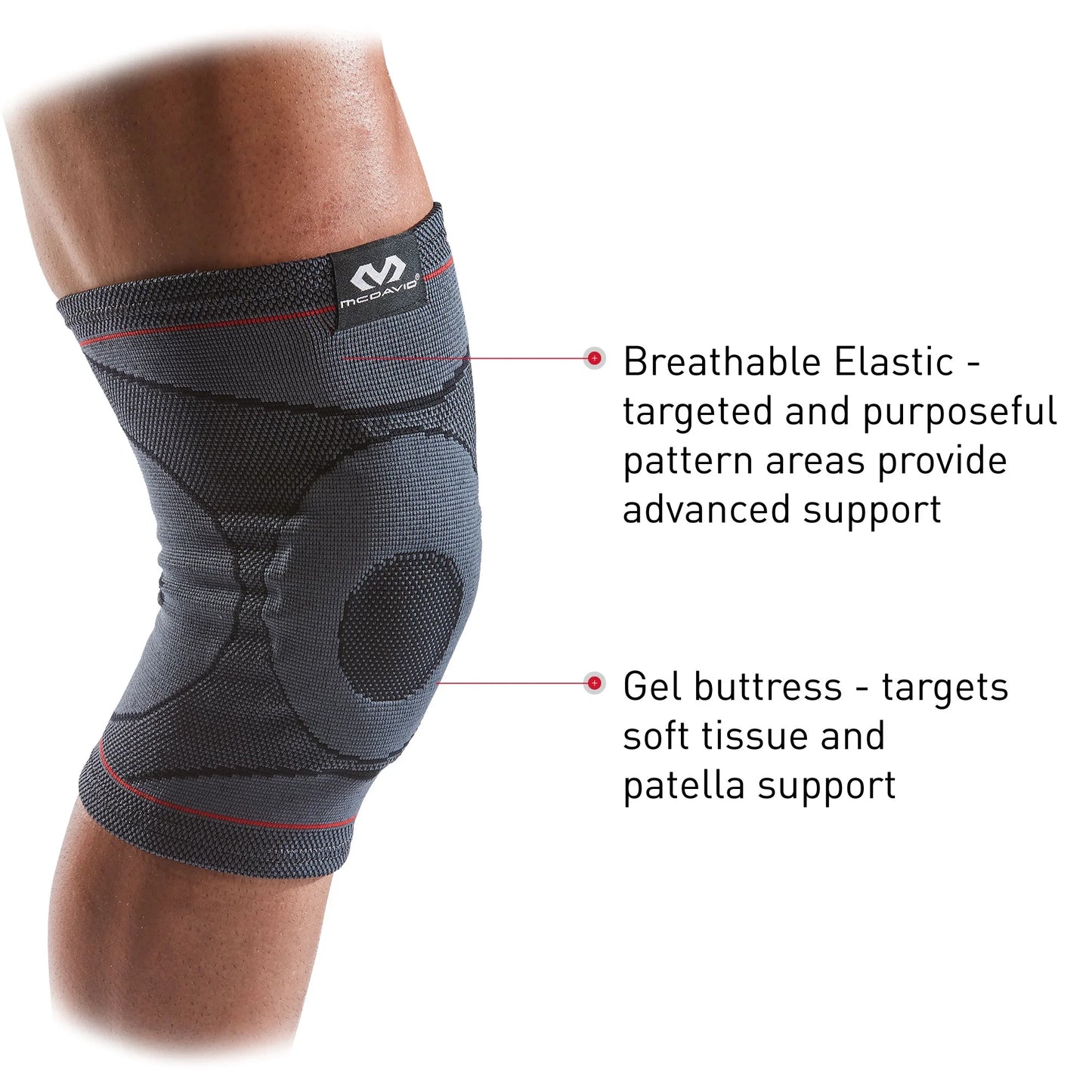 Unisex Fitness Knee Compression Knit Sleeve with Gel Buttress Large/Extra Large