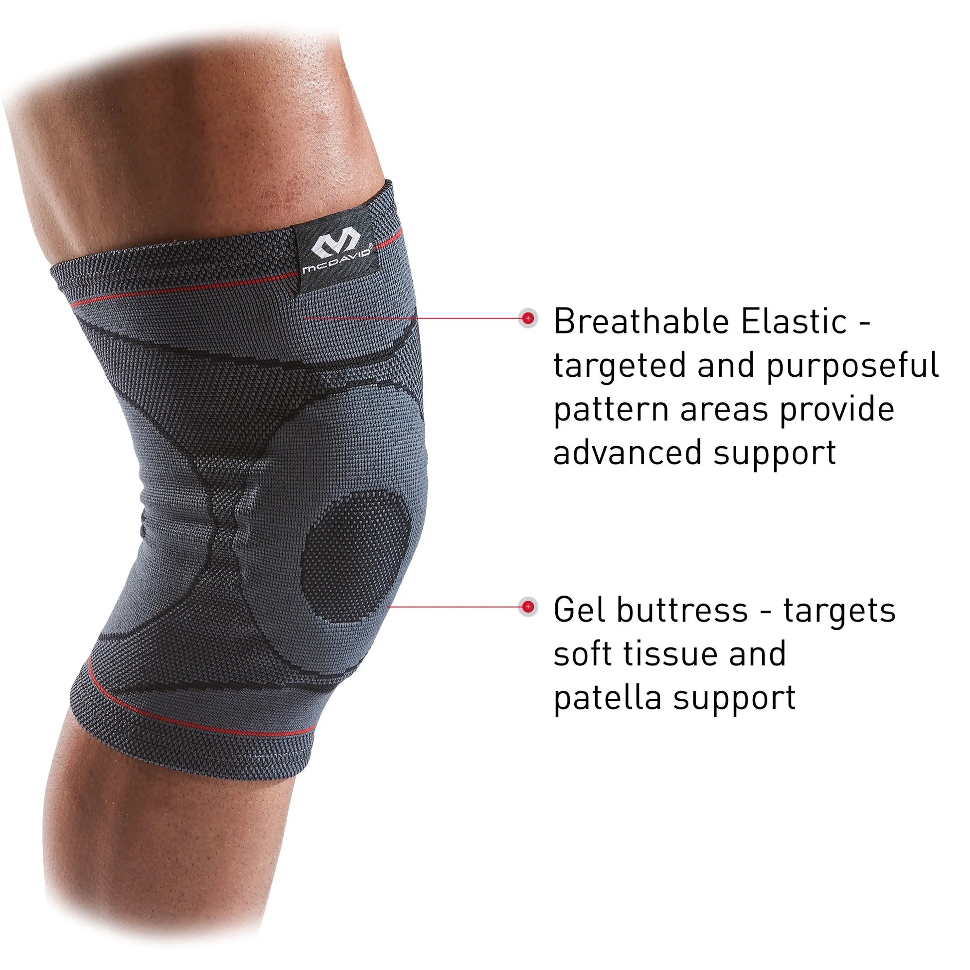 Unisex Fitness Knee Compression Knit Sleeve with Gel Buttress Large/Extra Large