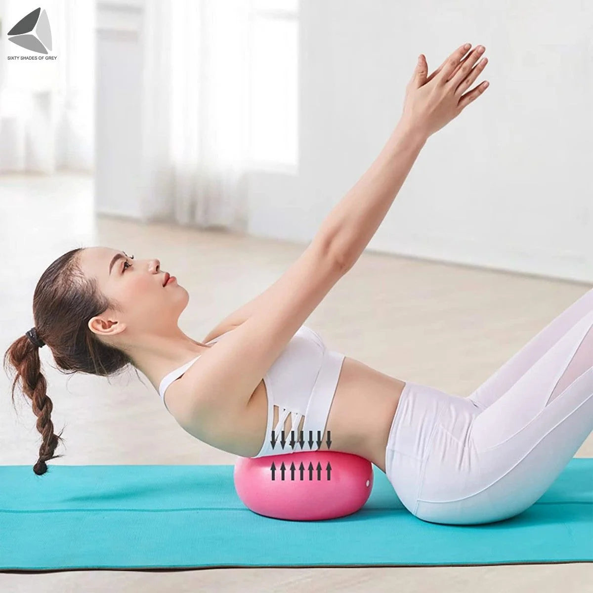 9.84 Inch Pilates Exercise Ball, anti Burst