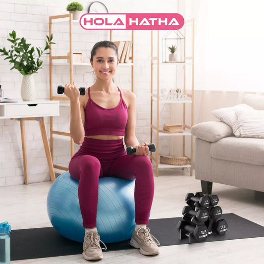 Holahatha 1, 2, and 3 Pound Neoprene Dumbbell Weight Set