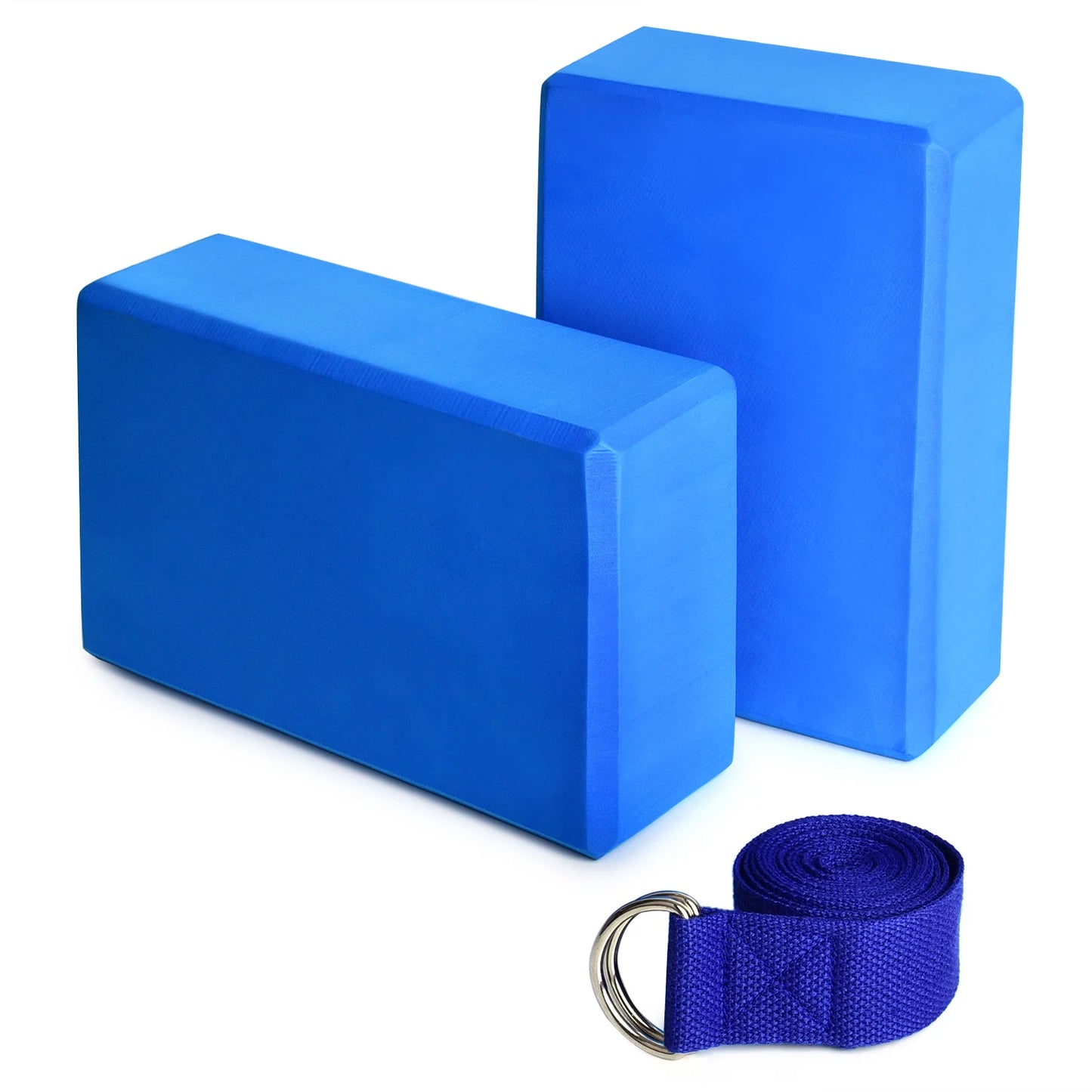 2 Pack Yoga Blocks with Yoga Strap EVA Foam
