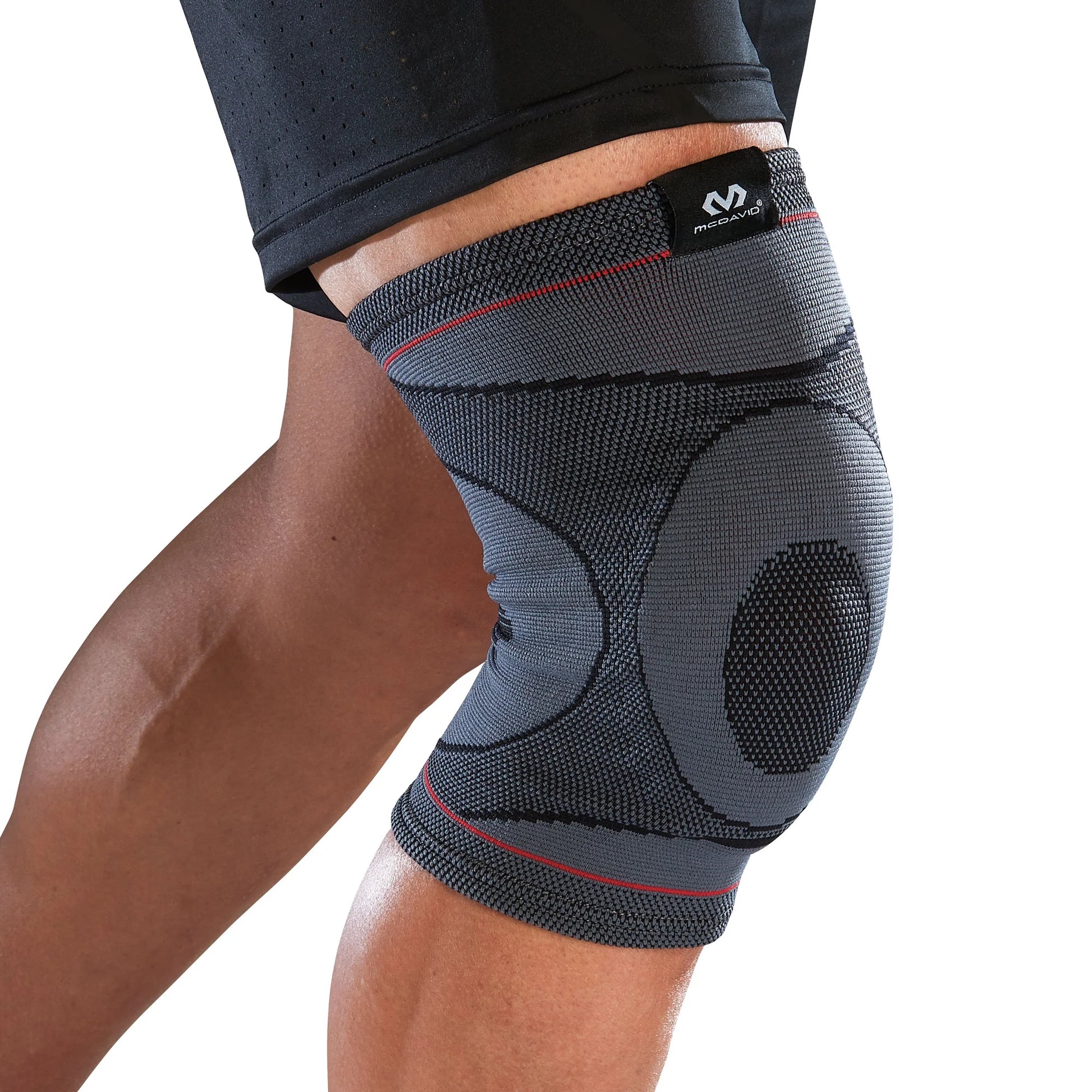 Unisex Fitness Knee Compression Knit Sleeve with Gel Buttress Large/Extra Large